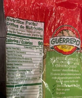 25 Calorie Corn Tortillas — Photo: Open Food Facts contributors, CC BY-SA