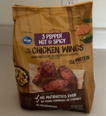 3 Pepper Hot & Spicy Fully Cooked Chicken Wings — Photo: Open Food Facts contributors, CC BY-SA