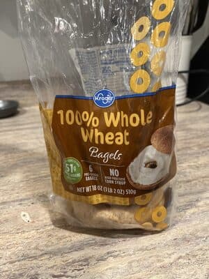 100% Whole Wheat Bagels — Photo: Open Food Facts contributors, CC BY-SA