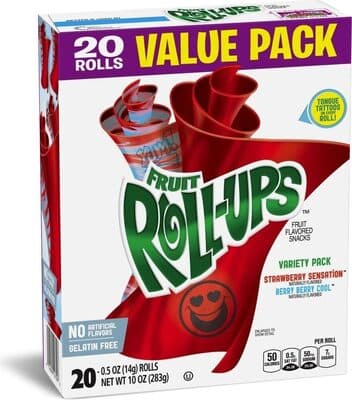 Betty crocker fruit roll ups variety roll fruit snack — Photo: Open Food Facts contributors, CC BY-SA
