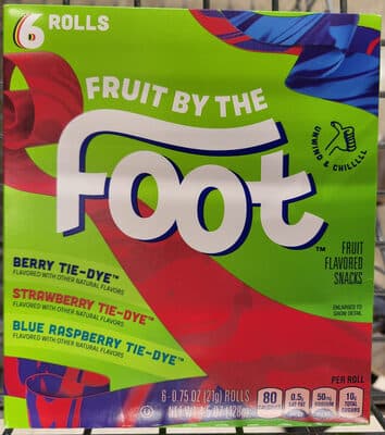 Variety Pack Fruit by the Foot 6 Count Strawberry, Berry and Rainbow Punch — Photo: Open Food Facts contributors, CC BY-SA