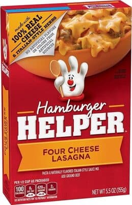 Betty crocker four cheese lasagna box — Photo: Open Food Facts contributors, CC BY-SA