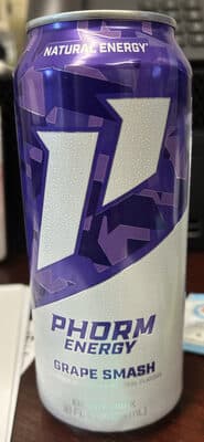 PHORM ENERGY GRAPE SMASH — Photo: Open Food Facts contributors, CC BY-SA
