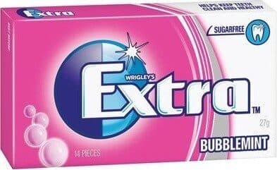 Extra bubblemint sugarfree gum — Photo: Open Food Facts contributors, CC BY-SA