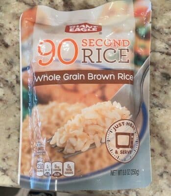 90 Second Rice Whole Grain Brown Rice — Photo: Open Food Facts contributors, CC BY-SA