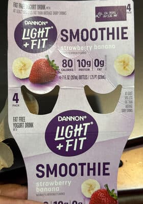 light & fit, nonfat yogurt drink, strawberry banana — Photo: Open Food Facts contributors, CC BY-SA