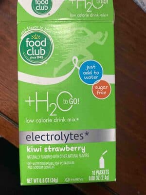 h2o To Go! Low Calorie Drink Mix Electrolytes Kiwi Strawberry — Photo: Open Food Facts contributors, CC BY-SA