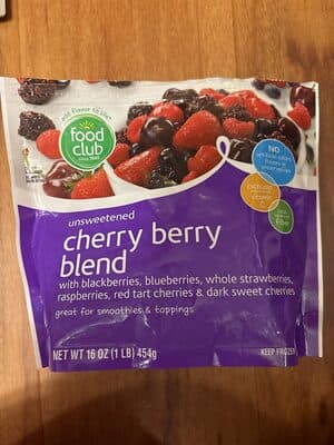 unsweetened cherry berry blend — Photo: Open Food Facts contributors, CC BY-SA