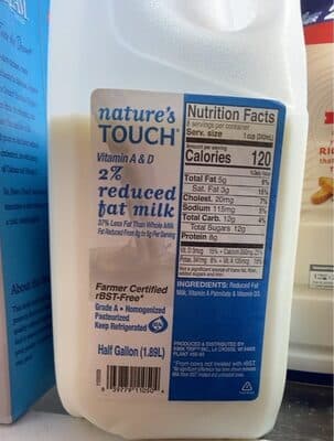 2% Reduced Fat Milk — Photo: Open Food Facts contributors, CC BY-SA