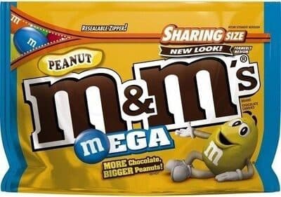 Mms mega peanut chocolate candies sharing size — Photo: Open Food Facts contributors, CC BY-SA