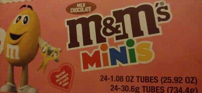 m&m's MiNis - milk chocolate — Photo: Open Food Facts contributors, CC BY-SA