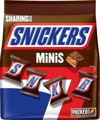 Minis size chocolate candy bars ounce — Photo: Open Food Facts contributors, CC BY-SA
