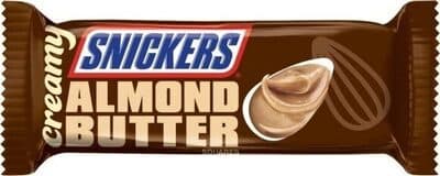 Creamy almond butter singles size square candy bars — Photo: Open Food Facts contributors, CC BY-SA