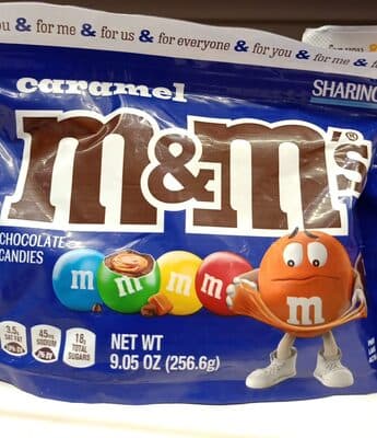 Caramel m&ms — Photo: Open Food Facts contributors, CC BY-SA