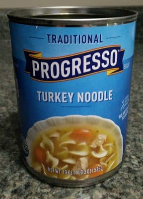 Progresso Traditional Turkey Noodle Soup — Photo: Open Food Facts contributors, CC BY-SA