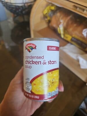 Condensed Chicken & Stars Soup — Photo: Open Food Facts contributors, CC BY-SA