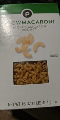 Elbow macaroni — Photo: Open Food Facts contributors, CC BY-SA