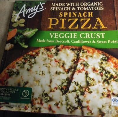 Spinach Pizza with Veggie Crust — Photo: Open Food Facts contributors, CC BY-SA