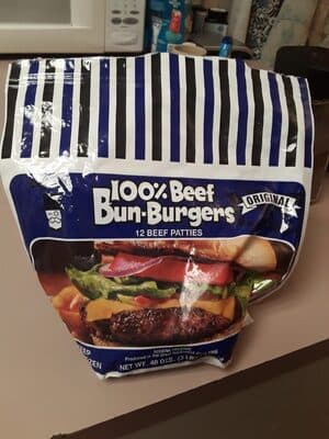100% Beef Bun-Burgers — Photo: Open Food Facts contributors, CC BY-SA