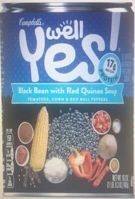 Black bean with red quinoa soup — Photo: Open Food Facts contributors, CC BY-SA