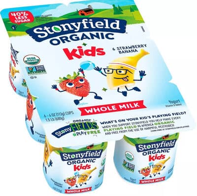 Organic Kids Strawberry Banana Yogurt — Photo: Open Food Facts contributors, CC BY-SA