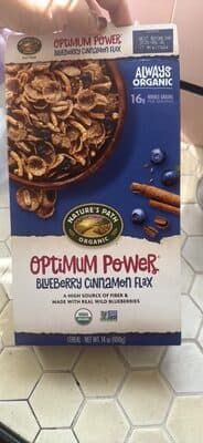 Optimum Power Blueberry Cinnamon Flax — Photo: Open Food Facts contributors, CC BY-SA