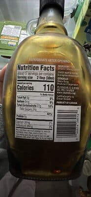 100% Pure Organic Maple Syrup U.S. Grade A Very Dark Color, Strong taste — Photo: Open Food Facts contributors, CC BY-SA