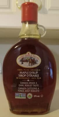 100% Pure Organic Maple Syrup Canada Grade A Dark — Photo: Open Food Facts contributors, CC BY-SA