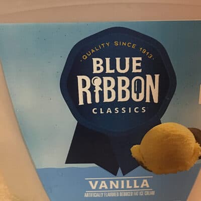 Vanilla flavored reduced fat ice cream, vanilla — Photo: Open Food Facts contributors, CC BY-SA
