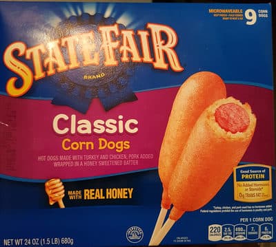 Classic corn dogs made with real honey — Photo: Open Food Facts contributors, CC BY-SA