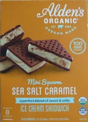 Mini Squares Sea Salt Caramel Ice Cream Sandwich — Photo: Open Food Facts contributors, CC BY-SA