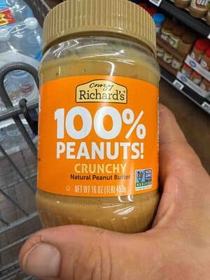 100% Peanuts! Crunchy Natural Peanut Butter — Photo: Open Food Facts contributors, CC BY-SA