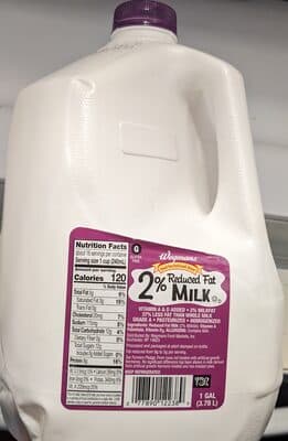 2% Reduced Fat Milk — Photo: Open Food Facts contributors, CC BY-SA