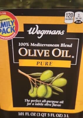 100% Mediterranean Pure Olive Oil — Photo: Open Food Facts contributors, CC BY-SA