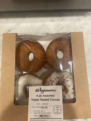 4 pk Assorted Yeast Raised Donuts — Photo: Open Food Facts contributors, CC BY-SA