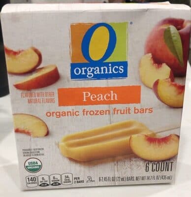 Peach Organic Frozen Fruit Bars — Photo: Open Food Facts contributors, CC BY-SA