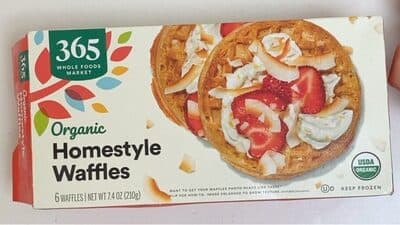 Organic homestyle waffles — Photo: Open Food Facts contributors, CC BY-SA