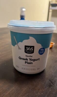 Nonfat Greek Yogurt Plain — Photo: Open Food Facts contributors, CC BY-SA