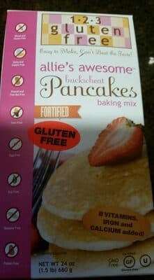 123 Gluten Free: Allie's awesome buckwheat Pancakes baking mix — Photo: Open Food Facts contributors, CC BY-SA