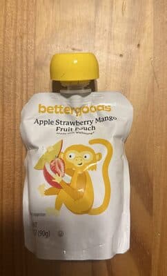 Apple Strawberry Mango Fruit Pouch — Photo: Open Food Facts contributors, CC BY-SA