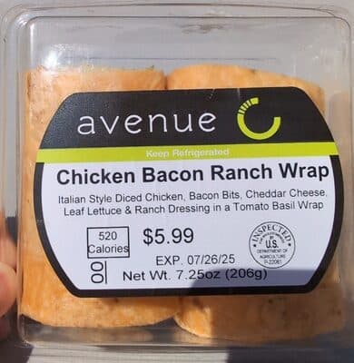 Chicken Bacon Ranch Wrap — Photo: Open Food Facts contributors, CC BY-SA