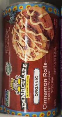 Organic Cinnamon Rolls with Icing — Photo: Open Food Facts contributors, CC BY-SA