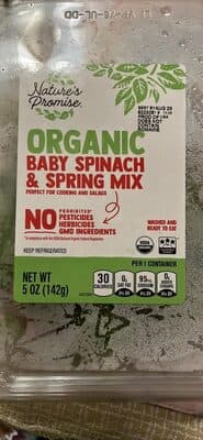 Organic Baby Spinach & Spring Mix — Photo: Open Food Facts contributors, CC BY-SA