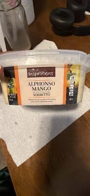 Alphonso mango sorbetto — Photo: Open Food Facts contributors, CC BY-SA