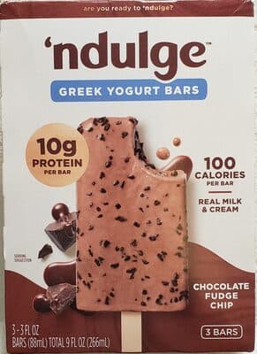 Greek Yogurt Bars Chocolate Fudge Chip — Photo: Open Food Facts contributors, CC BY-SA