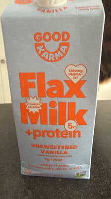 Flax Milk +protein Unsweetened Vanilla — Photo: Open Food Facts contributors, CC BY-SA