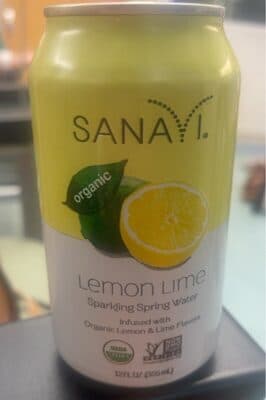 Organic Sparkling Spring Water Lemon Lime — Photo: Open Food Facts contributors, CC BY-SA