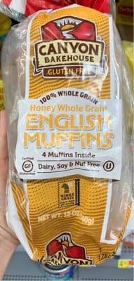 100% Whole Grain English Muffins Honey Whole Grain — Photo: Open Food Facts contributors, CC BY-SA