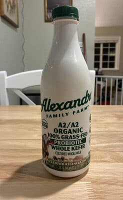 A2/A2 ORGANIC 100% GRASS-FED PROBIOTIC WHOLE KEFIR — Photo: Open Food Facts contributors, CC BY-SA