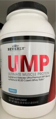 UMP Vanilla Protein Shake Mix — Photo: Open Food Facts contributors, CC BY-SA